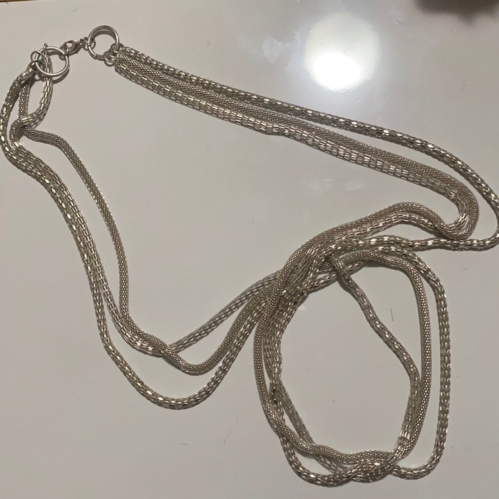 Long necklace silver